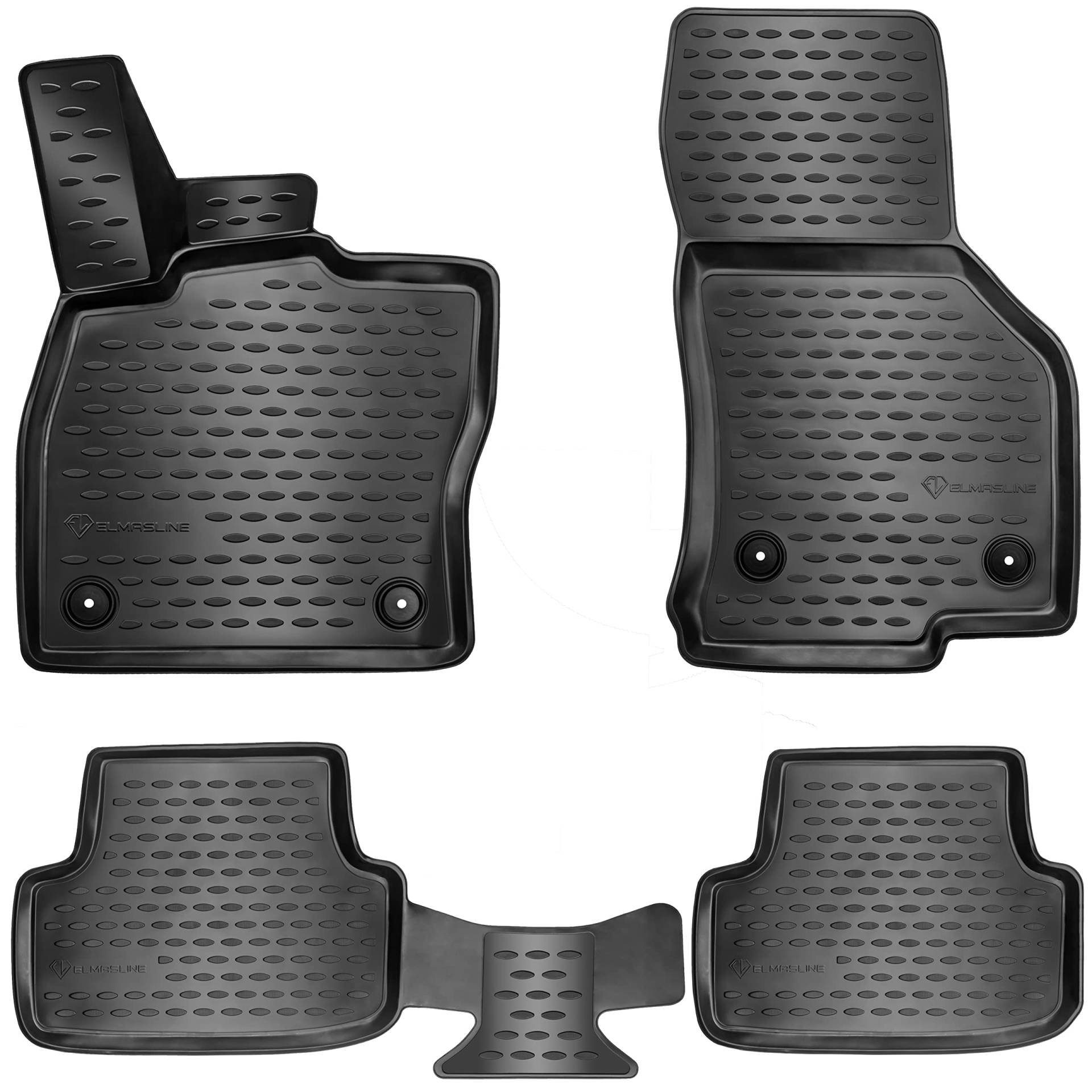 Elmasline 3D Gummimatten Set für SEAT Leon III Baujahr 2012-2020 (5F) | Extra hoher Rand - Fußmatten Zubehör von Elmasline