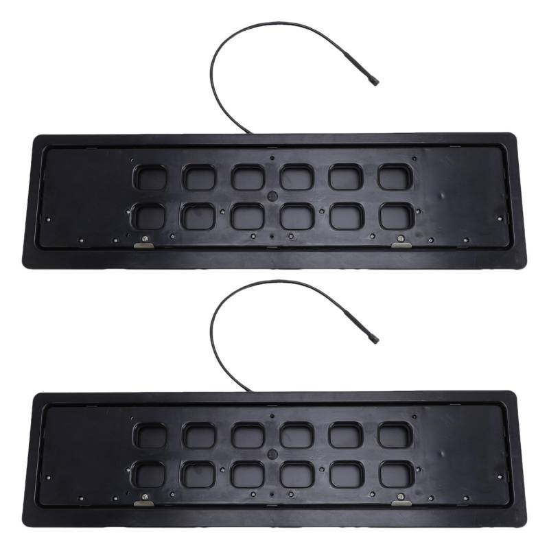2 Pack Schwarzer Kennzeichenrahmen, Schwarzes Tylisches Nummernschildabdeckung, Nummernschild Vorne und Hinten mit Fernbedienung für Europäisches Standardauto von Elprico