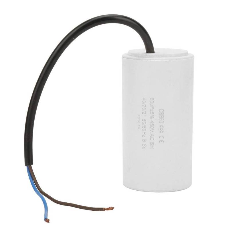 Betriebskondensator, 450 V 60uf 0,2 Motorstartkondensator CBB60 Umweltfreundlicher Motorbetriebskondensator für Haushaltselektrogeräte von Elprico