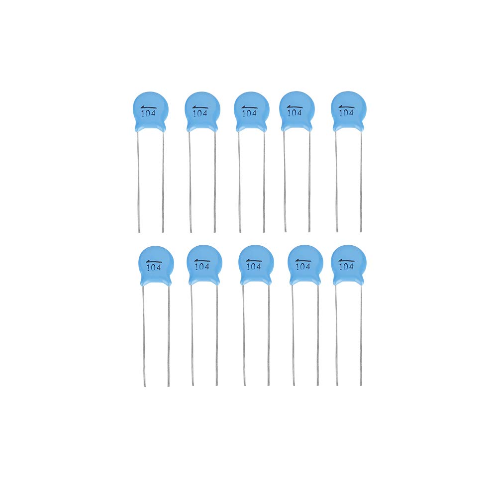 Keramikkondensator, 50-teiliges Kondensator-Kit, 1000 V 104 M 0,1 uF 100 nF Hochspannungs-Scheibenkeramikkondensator-Set Keramikkondensator, 50-teiliges Kondensator-Kit, 1000 V 104 M 0,1 uF 100 nF Hochspannungs-Scheibenkeramikkondensator-Set von Elprico