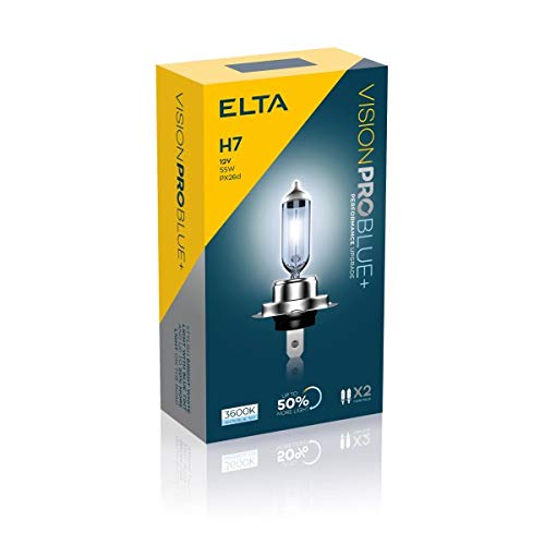 ELTA EB2477TR Vision Pro Blue + H7 50% mehr Leuchtmittel, 2 Stück von Elta