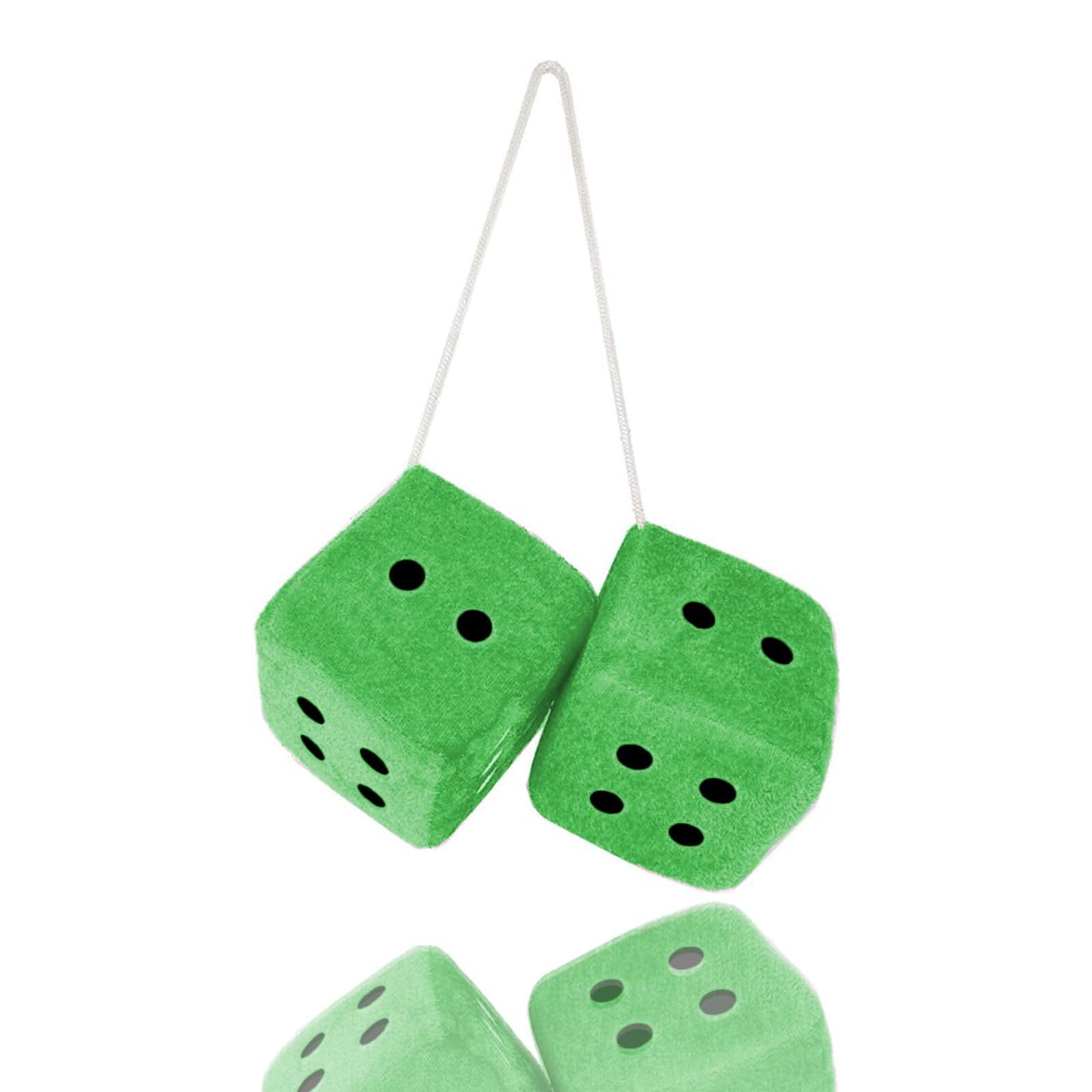 Plüsch-Würfel für Auto-Innenspiegel, 7,6 cm, Grün Plüsch-Würfel für Auto-Innenspiegel, 7,6 cm, Grün von Eluckya