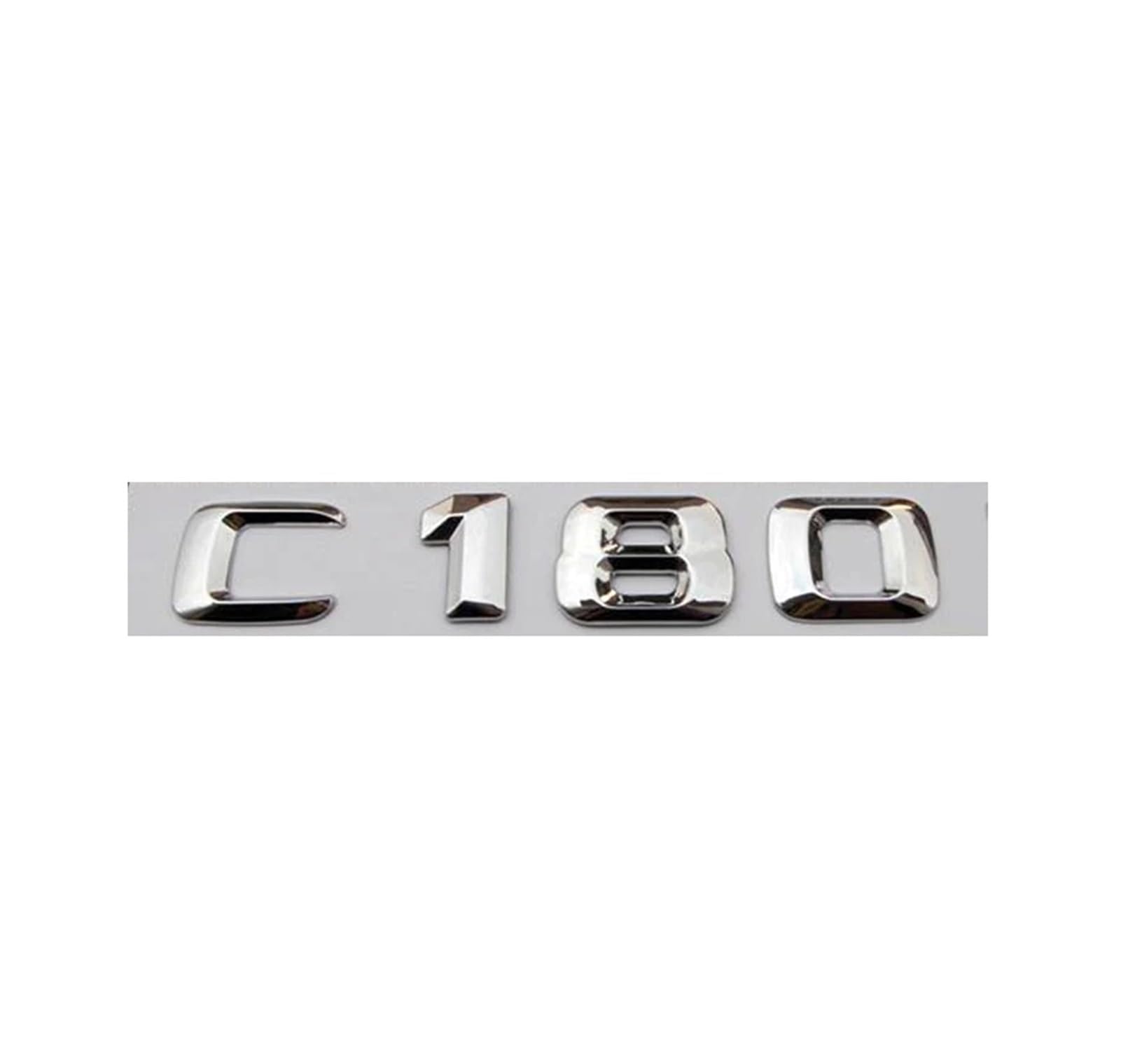 3D Chrom Auto-Buchstaben für C63 C180 C200 C220 C260 C300 W205 W204 W203 Kofferraum Auto Emblem Logo Aufkleber Zubehör (C180) von EmbemsCar