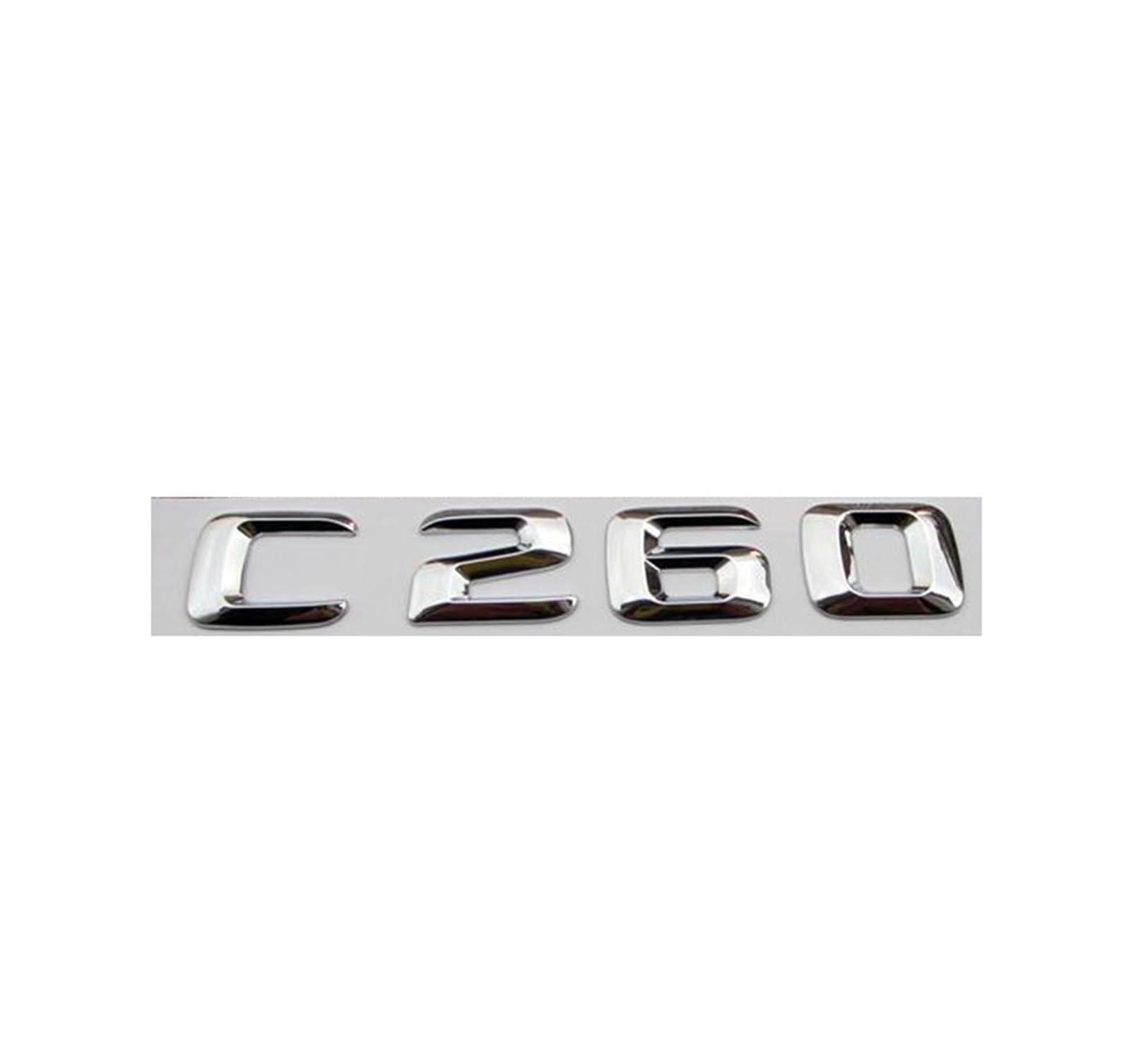 3D Chrom Auto-Buchstaben für C63 C180 C200 C220 C260 C300 W205 W204 W203 Kofferraum Auto Emblem Logo Aufkleber Zubehör (C260) von EmbemsCar