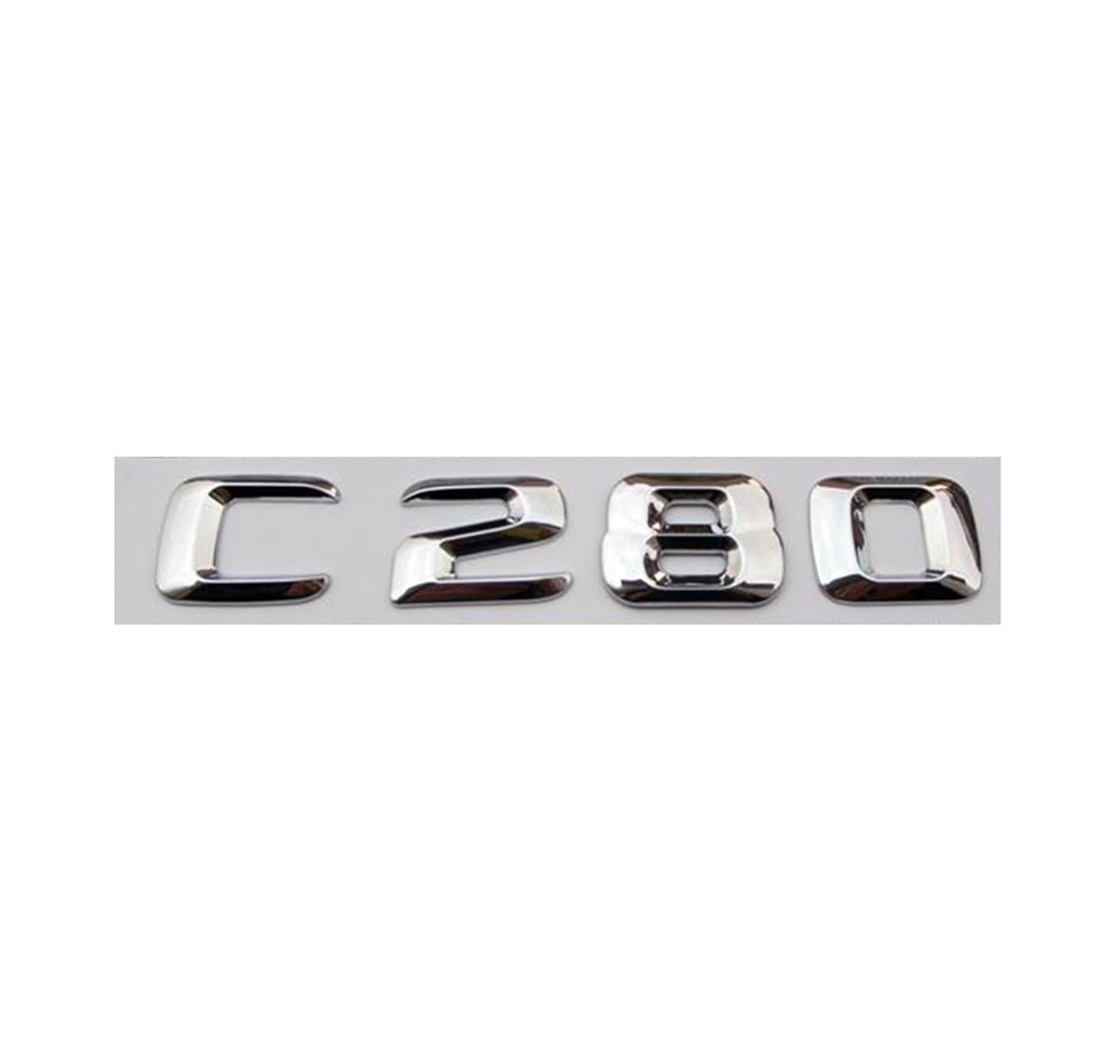 3D Chrom Auto-Buchstaben für C63 C180 C200 C220 C260 C300 W205 W204 W203 Kofferraum Auto Emblem Logo Aufkleber Zubehör (C280) von EmbemsCar