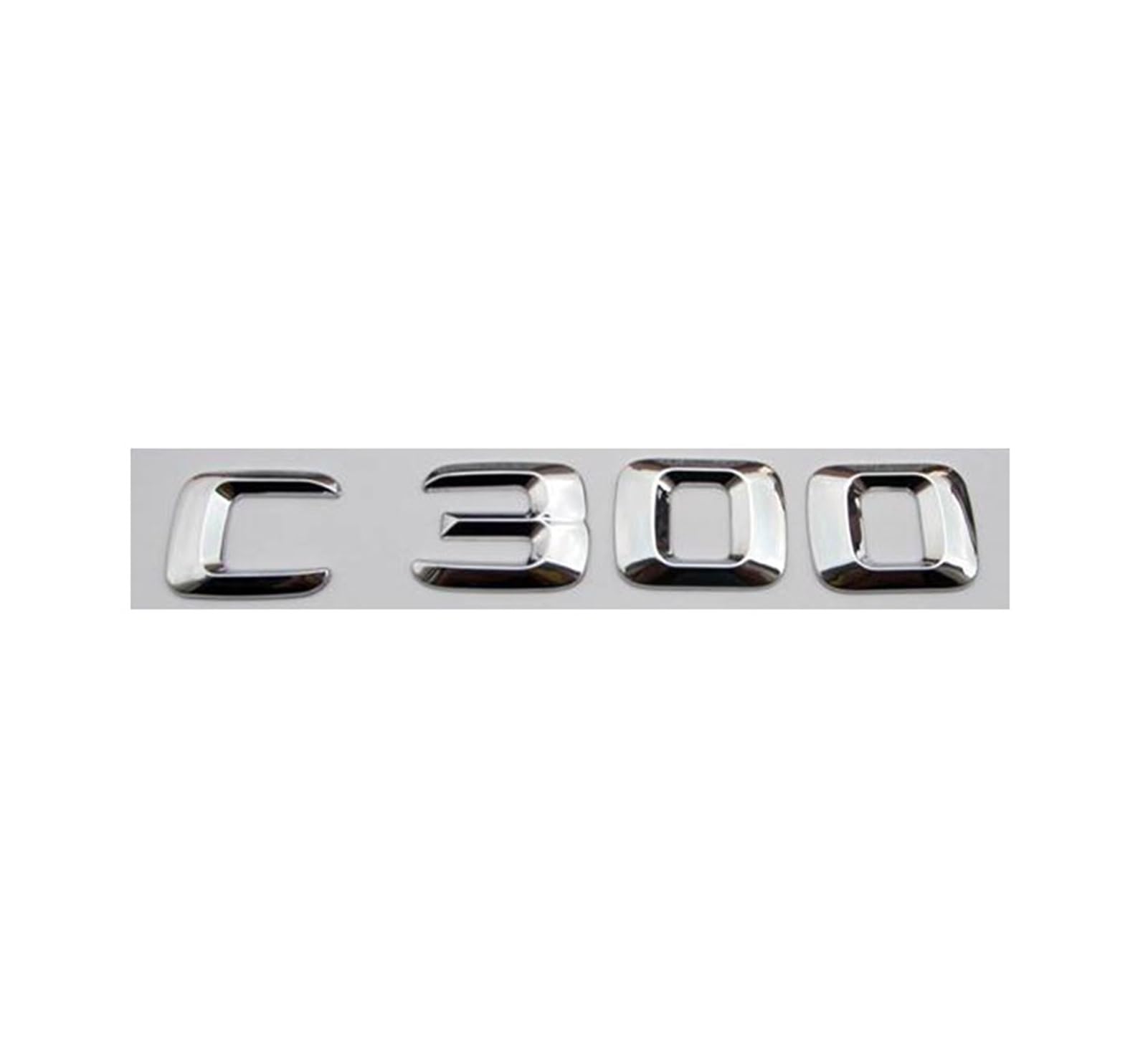 3D Chrom Auto-Buchstaben für C63 C180 C200 C220 C260 C300 W205 W204 W203 Kofferraum Auto Emblem Logo Aufkleber Zubehör (C300) von EmbemsCar