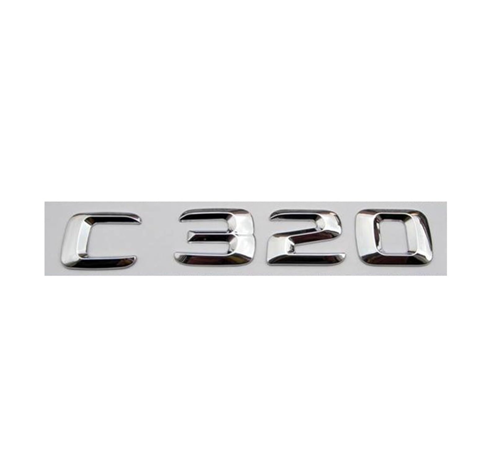 3D Chrom Auto-Buchstaben für C63 C180 C200 C220 C260 C300 W205 W204 W203 Kofferraum Auto Emblem Logo Aufkleber Zubehör (C320) von EmbemsCar