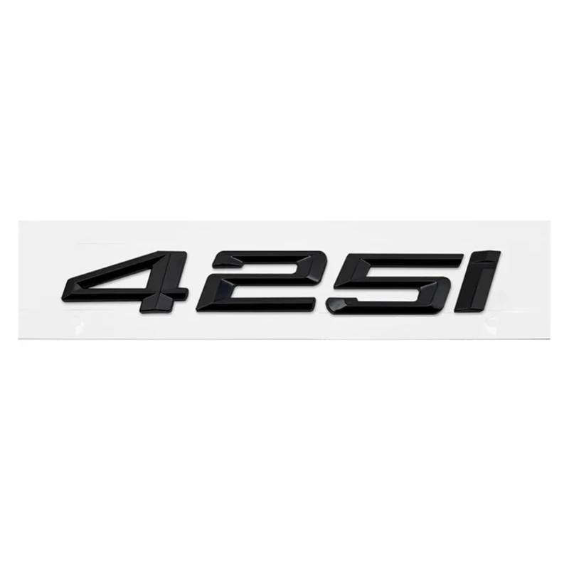 ABS Auto-Emblem-Aufkleber für den Kofferraum der 4er-Serie 420i 425i 428i 430i 435i 440i 450i F30 F32 F33 (glänzend schwarz 425i) von EmbemsCar