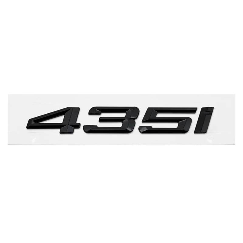 ABS Auto-Emblem-Aufkleber für den Kofferraum der 4er-Serie 420i 425i 428i 430i 435i 440i 450i F30 F32 F33 (glänzend schwarz 435i) von EmbemsCar