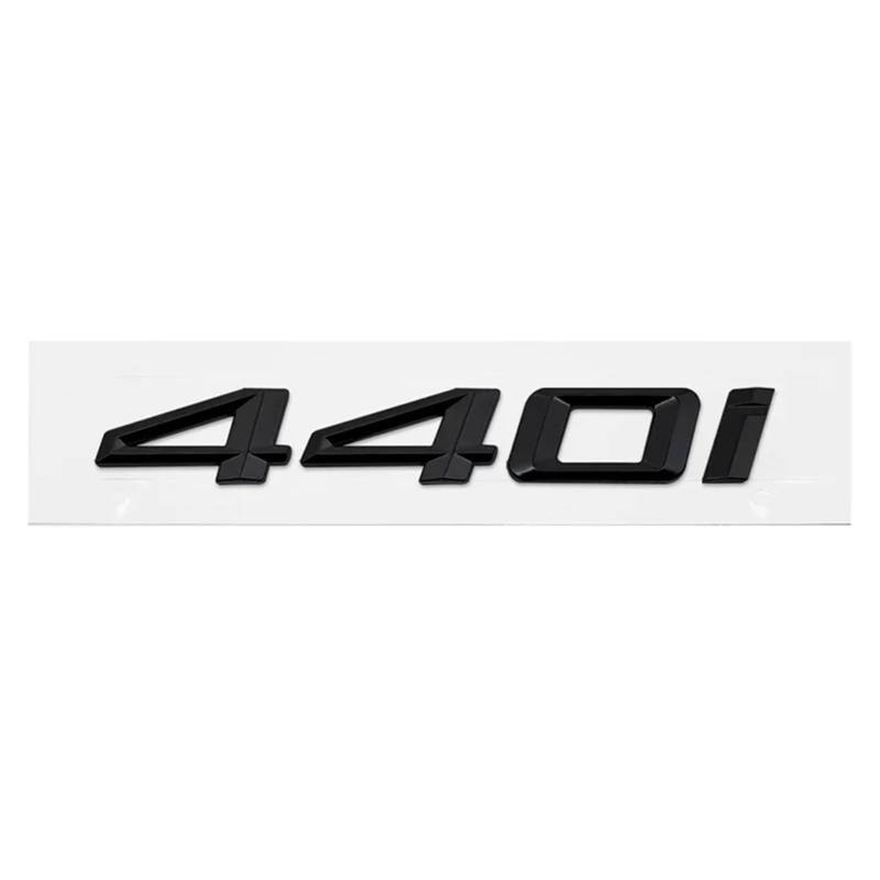 ABS Auto-Emblem-Aufkleber für den Kofferraum der 4er-Serie 420i 425i 428i 430i 435i 440i 450i F30 F32 F33 (glänzend schwarz 440i) von EmbemsCar