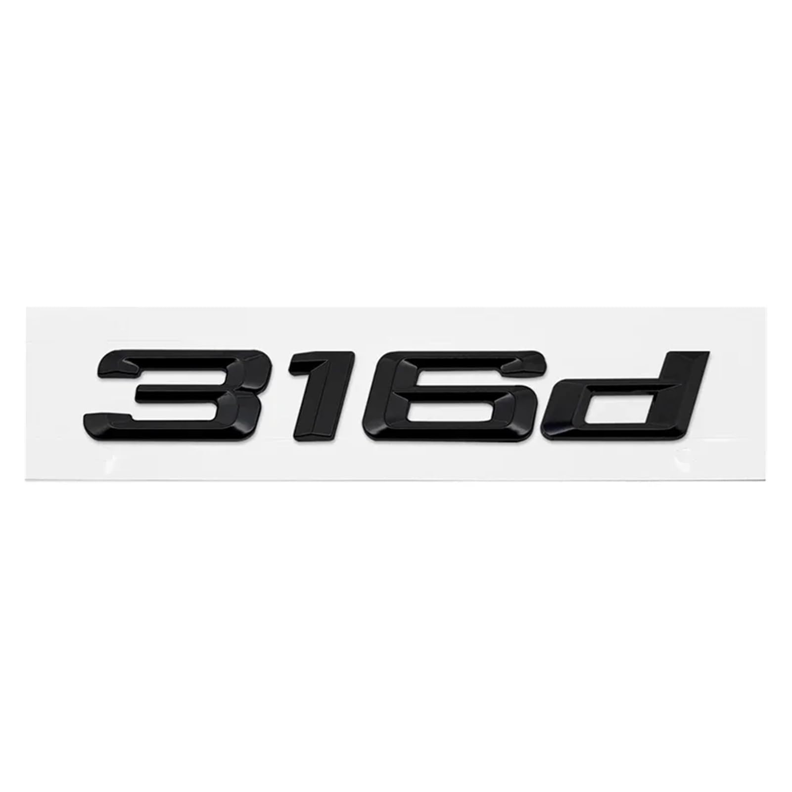 ABS Auto Kofferraum Buchstaben Logo Auto Badge Emblem Aufkleber für 3er Serie 318d 320d 325d 328d 330d 335d E46 E90 E91 F30 F31 F34 G20 (glänzend schwarz 316d) von EmbemsCar