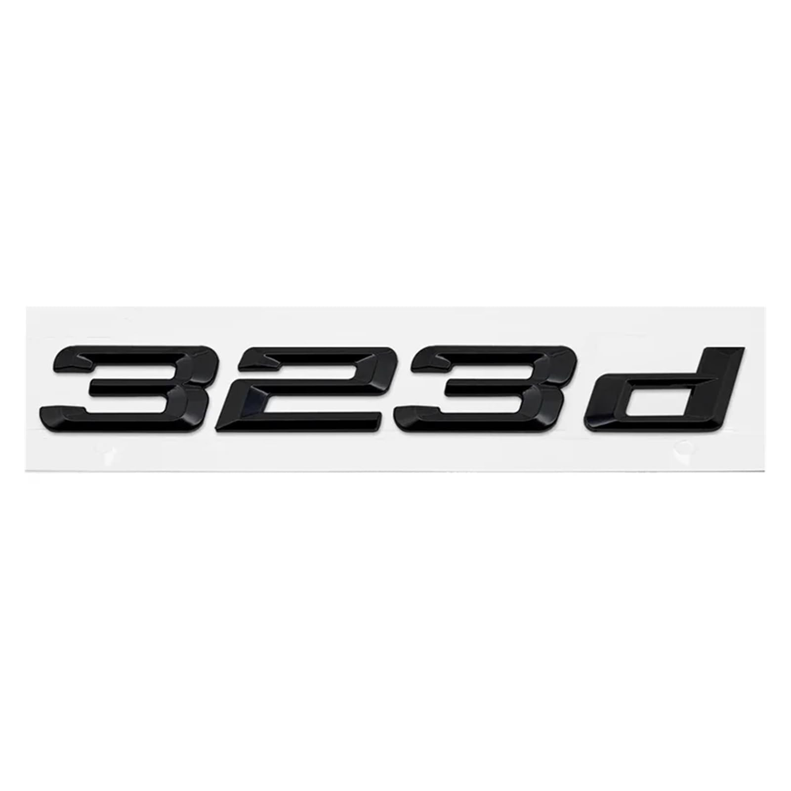 ABS Auto Kofferraum Buchstaben Logo Auto Badge Emblem Aufkleber für 3er Serie 318d 320d 325d 328d 330d 335d E46 E90 E91 F30 F31 F34 G20 (glänzend schwarz 323d) von EmbemsCar