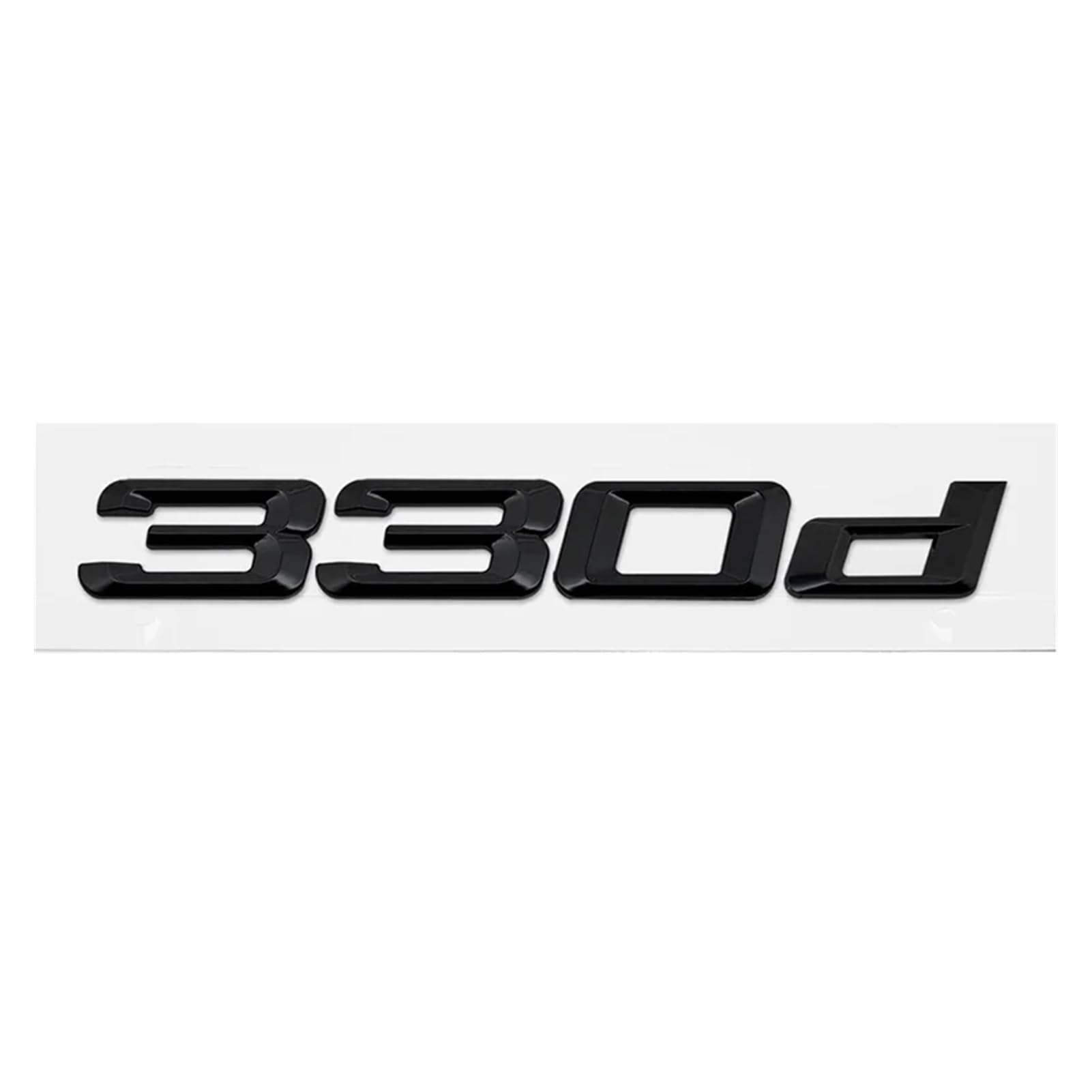 ABS Auto Kofferraum Buchstaben Logo Auto Badge Emblem Aufkleber für 3er Serie 318d 320d 325d 328d 330d 335d E46 E90 E91 F30 F31 F34 G20 (glänzend schwarz 330d) von EmbemsCar