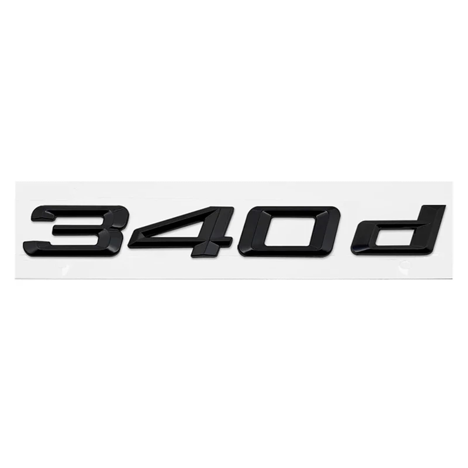 ABS Auto Kofferraum Buchstaben Logo Auto Badge Emblem Aufkleber für 3er Serie 318d 320d 325d 328d 330d 335d E46 E90 E91 F30 F31 F34 G20 (glänzend schwarz 340d) von EmbemsCar