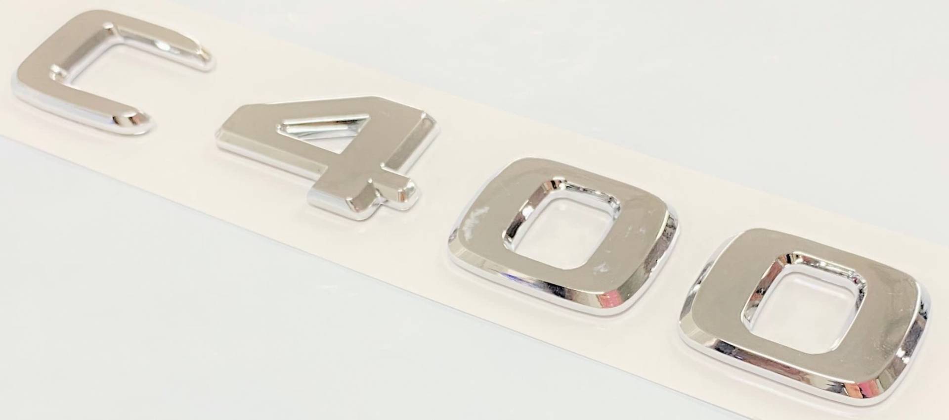 C400 Chrom-Emblem für den Kofferraum, kompatibel mit C400 Namensschild, Buchstaben, Zahlen C400 Chrom-Emblem für den Kofferraum, kompatibel mit C400 Namensschild, Buchstaben, Zahlen von EmbemsCar
