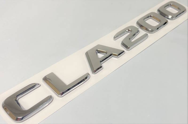 CLA200 Chrom-Emblem für den Kofferraum, kompatibel mit CLA200 Namensschild, Buchstaben, Zahlen von EmbemsCar
