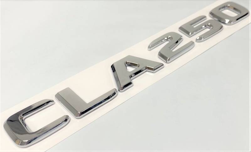 CLA250 Chrom-Emblem für den Kofferraum, kompatibel mit CLA250 Namensschild, Buchstaben, Zahlen von EmbemsCar
