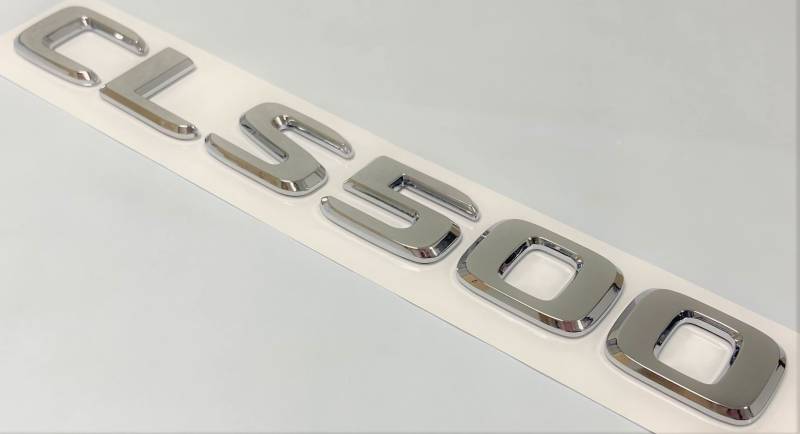 CLS500 Chrom-Emblem für den Kofferraum, kompatibel mit CLS500 Namensschild, Buchstaben, Zahlen von EmbemsCar