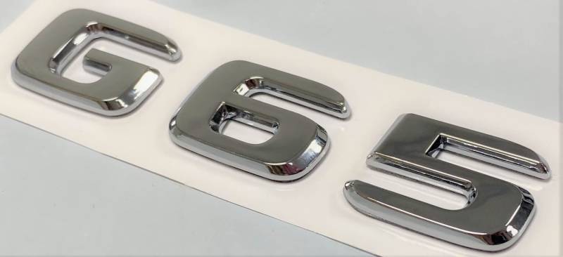 G65 Chrom-Emblem für den Kofferraum, kompatibel mit G65 Namensschild, Buchstaben, Zahlen von EmbemsCar