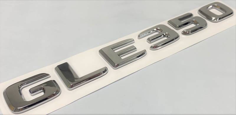 GLE350 Chrom-Emblem für den Kofferraum, kompatibel mit GLE350 Namensschild, Buchstaben, Zahlen von EmbemsCar