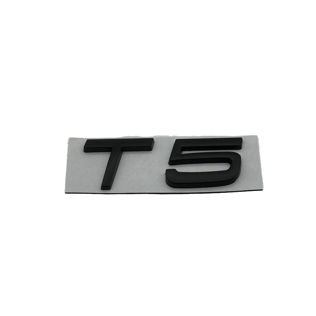 T5 T6 Motor-Auto-Emblem, Heck-Kofferraum-Aufkleber für Volvo XC90, XC60, S80, S60L, Karosserie-Aufkleber, Premium-Auto-Modifikationszubehör, wetterfestes Design (T5, schwarz) von EmbemsCar