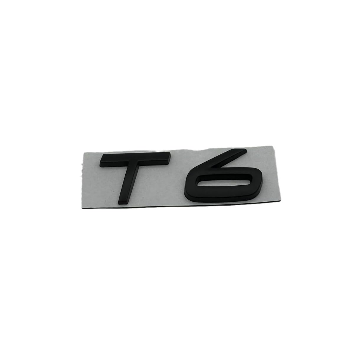 T5 T6 Motor-Auto-Emblem, Heck-Kofferraum-Aufkleber für Volvo XC90, XC60, S80, S60L, Karosserie-Aufkleber, Premium-Auto-Modifikationszubehör, wetterfestes Design (T6, schwarz) von EmbemsCar