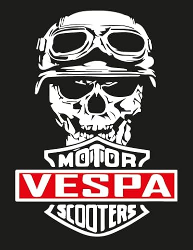 Embleme Vespa Piaggio Kaskade 3D-Aufkleber Gel GT GTS GTV LX LXV S Logo VE-040 aus Legiertem Stahl, Schwarz, Chrom, Universal, Roller von Embleme