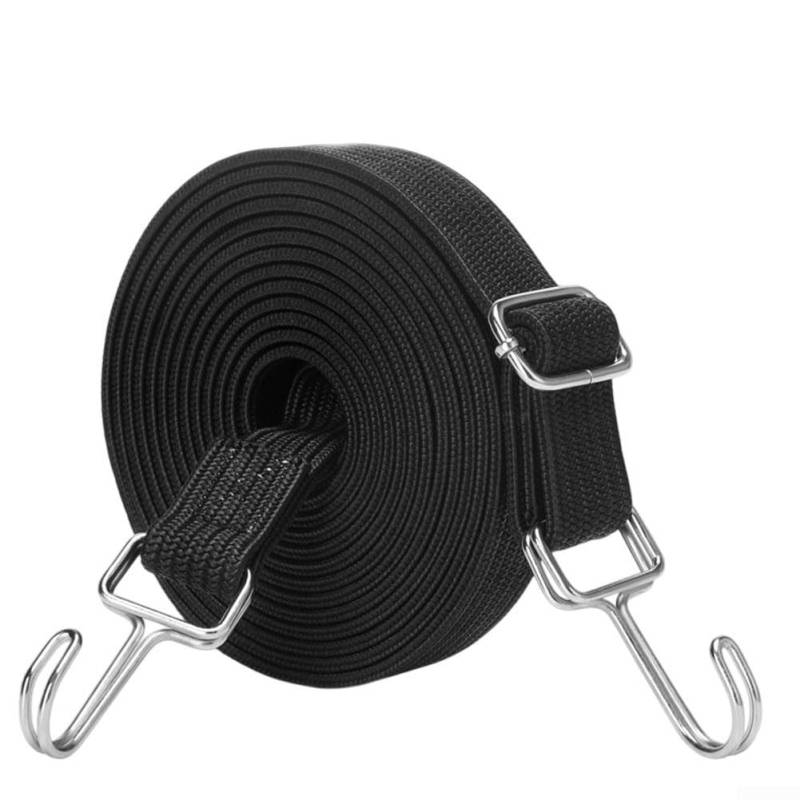 4M Gepäckschnur mit Clips für Reisen und Outdoor, perfekt zur Sicherung von Ausrüstung (schwarz) von Emiif
