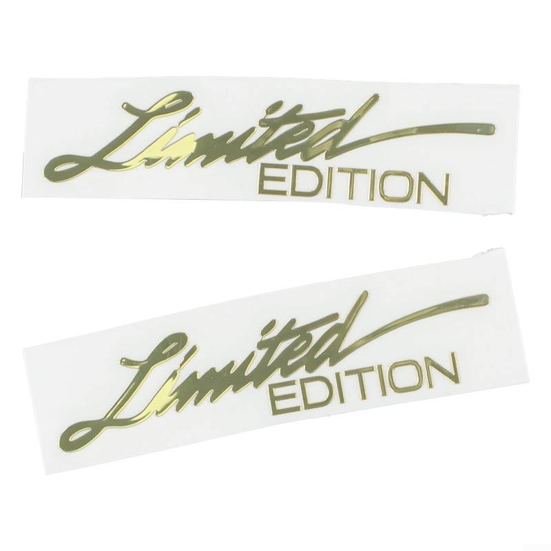 Emiif 2 x Autoaufkleber Autoaufkleber – 3D Gold Limited Edition Logo Emblem Badge Metall Aufkleber Aufkleber für Autozubehör von Emiif