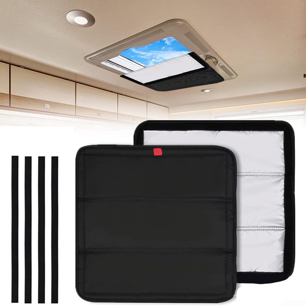 Emiif Wohnmobil-Dachfensterabdeckung, faltbar, wasserdicht und isoliert, Sonnenschutz, Camper, Verdunkelung, Dachfenster, Schatten, Sonnenschutz, Sichtschutz Emiif Wohnmobil-Dachfensterabdeckung, faltbar, wasserdicht und isoliert, Sonnenschutz, Camper, Verdunkelung, Dachfenster, Schatten, Sonnenschutz, Sichtschutz von Emiif