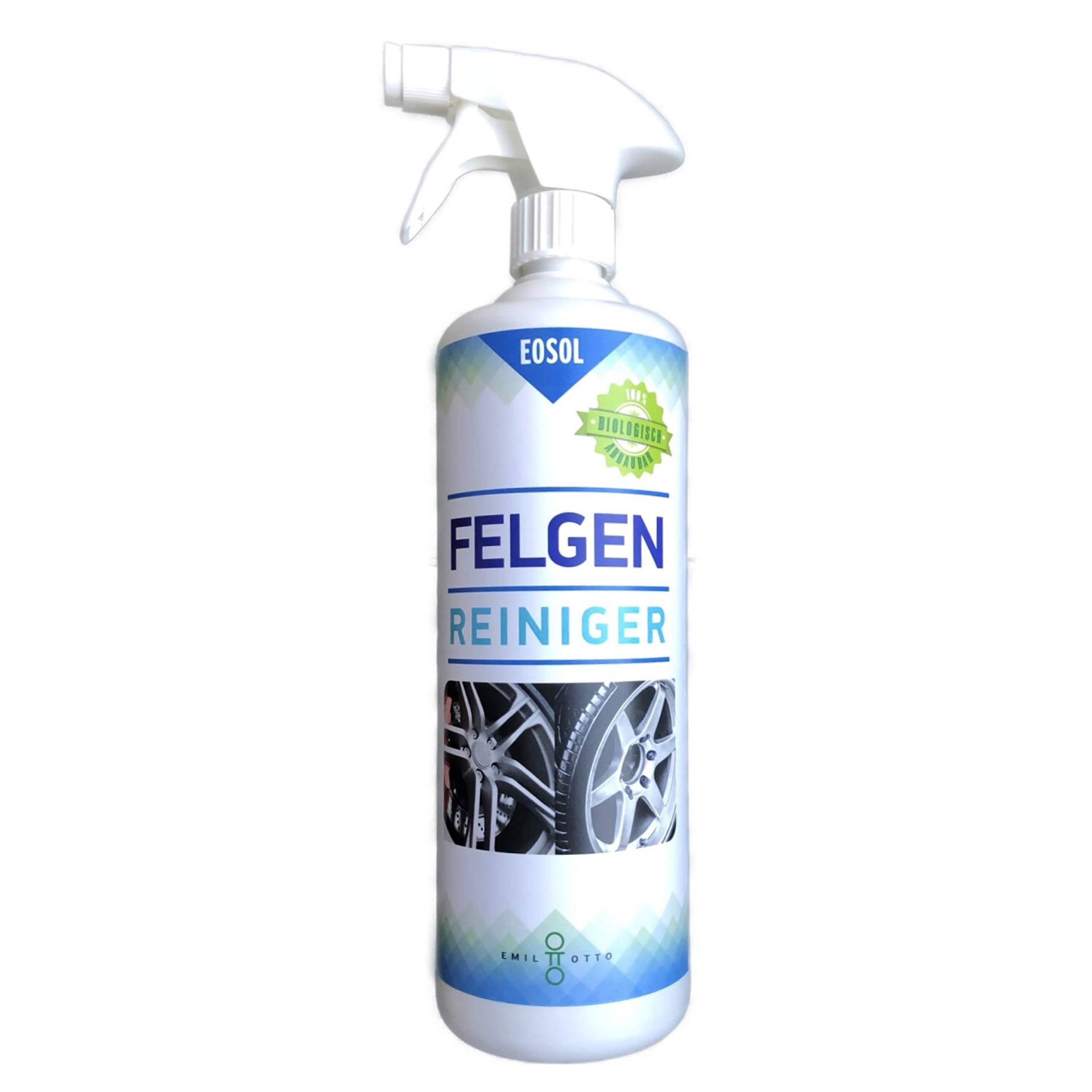 Emil Otto EOSOL Felgenreiniger, Hochleistungsreiniger auf Wasserbasis, für alle Felgentypen geeignet, enthält Keine aggressiven Stoffe, säurefrei, 1.000 ml Schaumsprühflasche Emil Otto EOSOL Felgenreiniger, Hochleistungsreiniger auf Wasserbasis, für alle Felgentypen geeignet, enthält Keine aggressiven Stoffe, säurefrei, 1.000 ml Schaumsprühflasche von Emil Otto