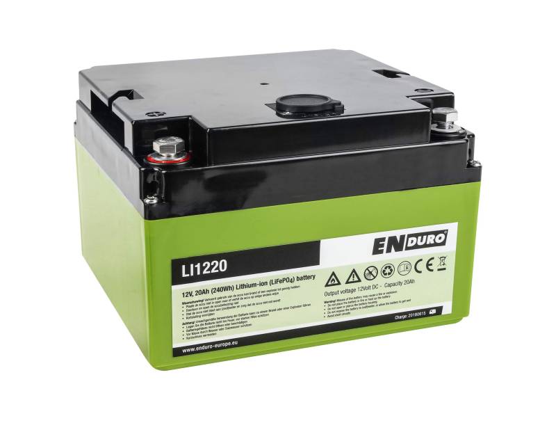 ENDURO 11816 Lithium Batterie LI1220, für Wohnwagen Rangierhilfe, 12 V, 20 Ah von ENDURO