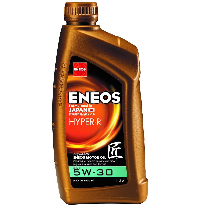 ENEOS HYPER-R 5W-30 - Motoröle für Autos - 5w30 Öl - Engine Oil - für die neuesten Renault-Motoren - Vollsynthetisch mit Organischen Zusätzen - Erhöht den Wirkungsgrad des Motors (1 Liter) von Eneos