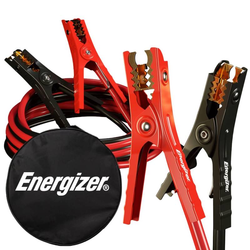 Energizer Starthilfekabel für Autobatterien, robuste Starthilfekabel für Starthilfe bei leeren oder schwachen Batterien, inklusive Tragetasche (16 Fuß (6 Gauge)) von Energizer