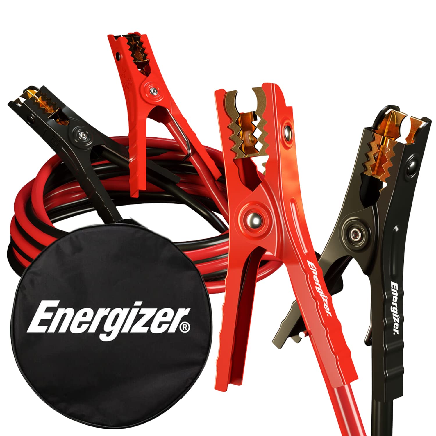 FQQF Energizer Heavy Duty Jumper Cables for Car Battery, Automotive Booster Cables for Jump Starting Dead or Weak Batteries with Carrying Bag Included (20-Feet (2-Gauge)) von Energizer