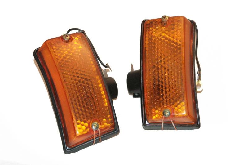 Enfield County Frontblinker Blinker Bernstein Set für Vespa PX PX80-200 PE Lusso T5 Stella von Enfield County