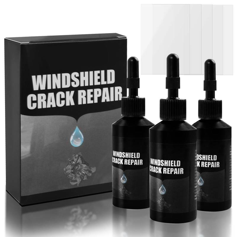 Enigmapn 3-Teiliges Sets Car Windshield Crack Repair, Windschutzscheibe Reparaturset, Steinschlag Reparaturset Windschutzscheibe von Enigmapn