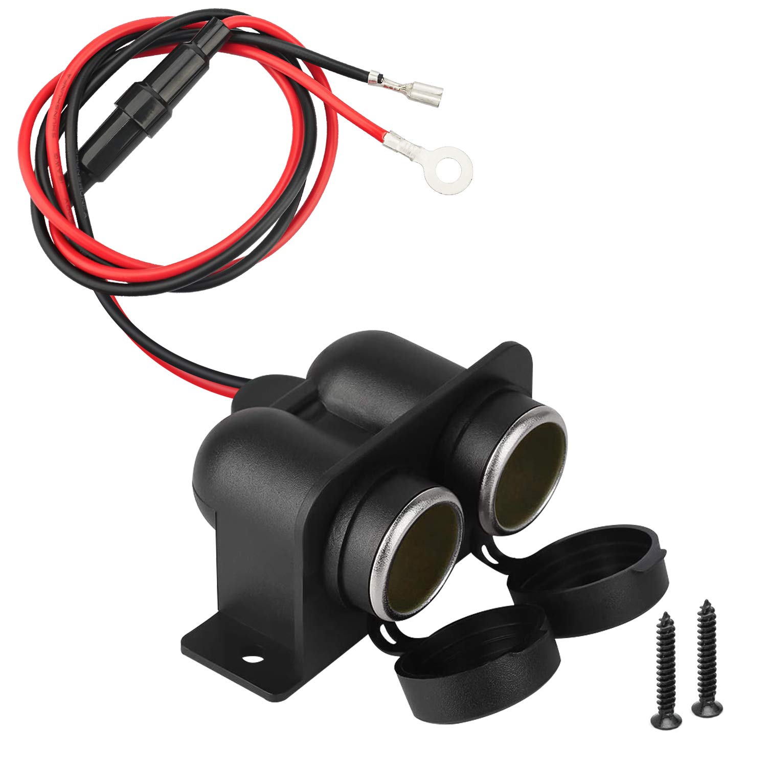Zigarettenanzünder-Verteiler,12V/24V DoppelSteckdose,Wasserdicht und staubdicht Zigaretten Anzünder Verteiler Adapter Zigarettenanzünder-Verteiler,12V/24V DoppelSteckdose,Wasserdicht und staubdicht Zigaretten Anzünder Verteiler Adapter von Enisina