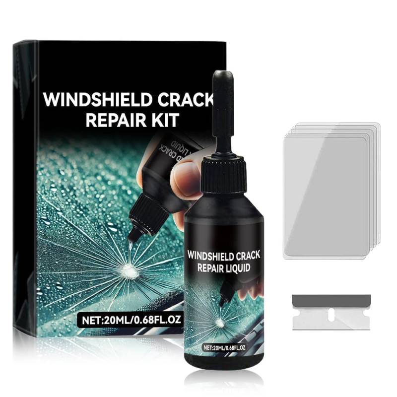 Enitmor Steinschlag Reparaturset Windschutzscheibe, Windshield Crack Repair Kit, Windshield Repair Kit, Glas Cracks Reparatur Set, Cracks Gone Glass Repair Kit Zur Reparatur Löchern und Rissen (1) von Enitmor