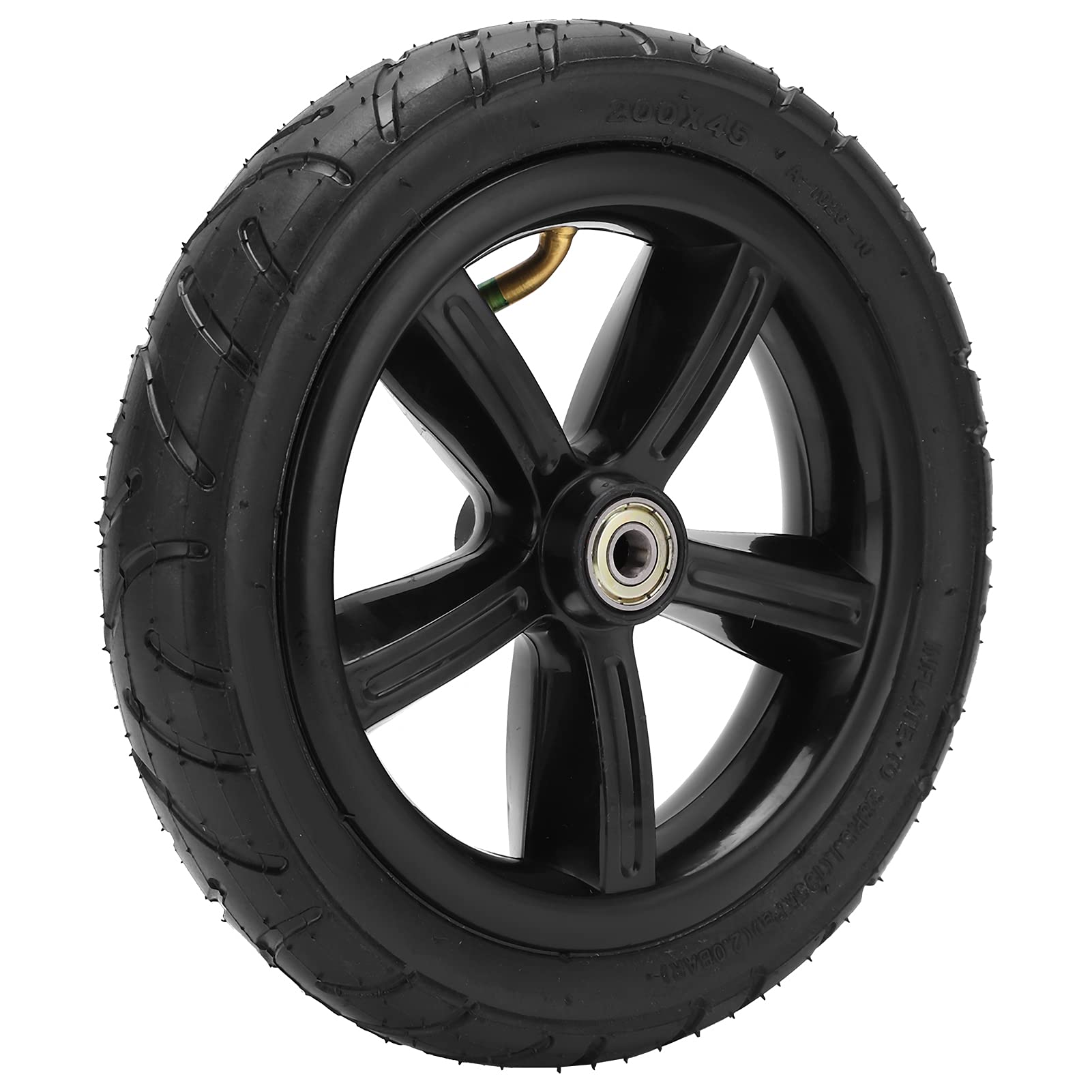 Entatial 8 Zoll Luftrad, starker Grip Universal 8 Zoll 200 x 45 Felge und Reifen Set Stoßdämpfung mit Nabe und Lagern für Elektroroller Entatial 8 Zoll Luftrad, starker Grip Universal 8 Zoll 200 x 45 Felge und Reifen Set Stoßdämpfung mit Nabe und Lagern für Elektroroller von Entatial