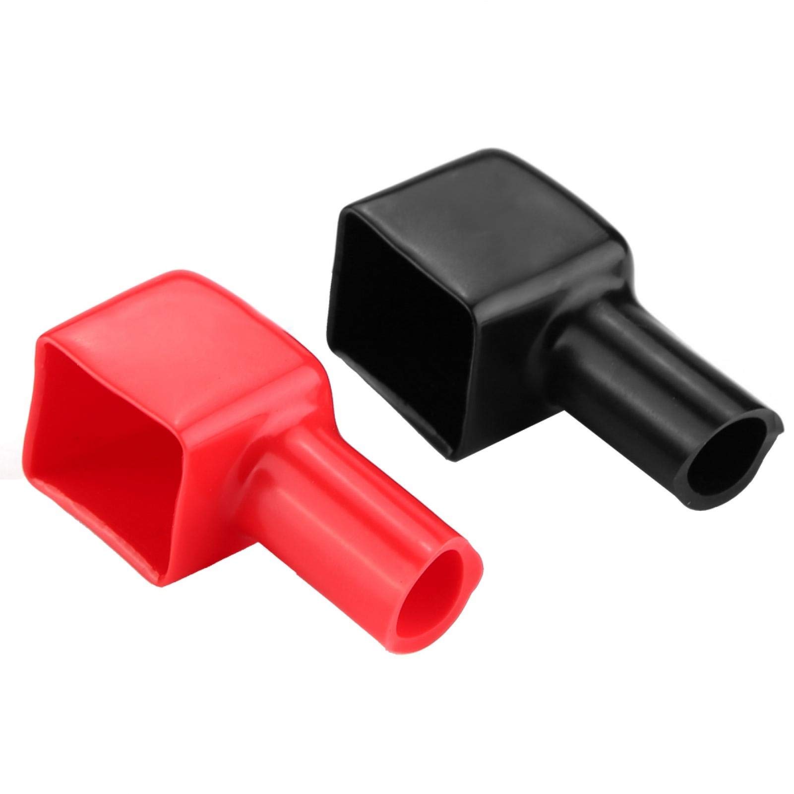 Positive Negative Kabelabdeckungen, PVC 4,5x2x2cm Schwarz Rot Batterieklemmenkappen Flammfest Gute Isolierung 2pcs / set Verschleißfest für Auto Positive Negative Kabelabdeckungen, PVC 4,5x2x2cm Schwarz Rot Batterieklemmenkappen Flammfest Gute Isolierung 2pcs / set Verschleißfest für Auto von Entatial