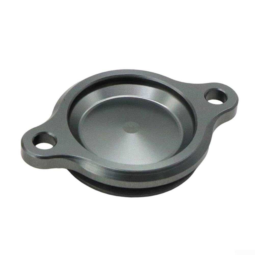 Entgoinggo CNC-Motorölfilter-Abdeckkappe für Super Monkey Grom MSX125 Cross CT125 Hunter Motorrad-Kurbelgehäuse, Aluminiumlegierung (grau) von Entgoinggo