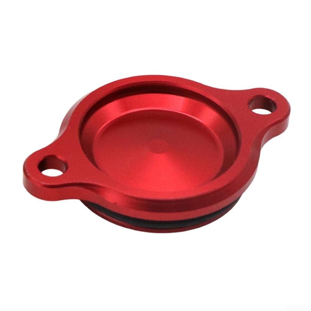 Entgoinggo CNC-Motorölfilter-Abdeckkappe für Super Monkey Grom MSX125 Cross CT125 Hunter Motorrad-Kurbelgehäuse, Aluminiumlegierung (rot) von Entgoinggo