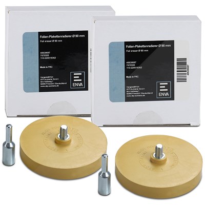 Enva 2x Folien- und Plakettenradierer, Radierscheibe - Ø 90 mm Enva 2x Folien- und Plakettenradierer, Radierscheibe - Ø 90 mm von Enva