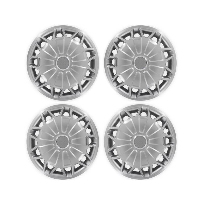 ENVA 4 x Radkappen Nabenkappen Felgendeckel Abdeckungen 15 Zoll für Transit MK8 ab 2014, Transit Custom ab 2012, Acrylnitril-Butadien-Styrol, Speichen-Clip, OEM: 2040065 / BK21-1130-DC / BK211130DC von ENVA