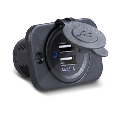 Enva Doppel USB-Einbausteckdose 3,1 A 12V/24V von Enva