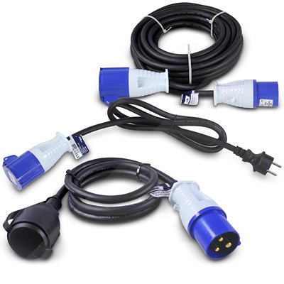 Enva 1x CEE Verlängerungskabel 10m + 2x CEE-Adapter Stecker von Enva