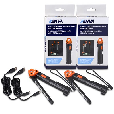 Enva 2x Faltbare Mini LED Arbeitsleuchte 400 + 200 Lumen Enva 2x Faltbare Mini LED Arbeitsleuchte 400 + 200 Lumen von Enva