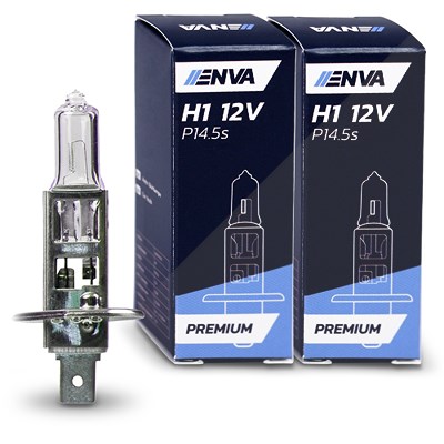 Enva 2x Glühlampe H1 55W 12V - PREMIUM --> +30% mehr Licht! für Abarth, Alfa Romeo, Alpina, Audi, BMW, Cadillac, Chevrolet, Chrysler, Citroën, Dacia, von Enva