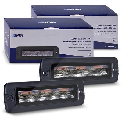 Enva 2x LED Einbau-Rückleuchte NFZ LKW 12/24V weiß/orange/rot 196x61,8 Enva 2x LED Einbau-Rückleuchte NFZ LKW 12/24V weiß/orange/rot 196x61,8 von Enva